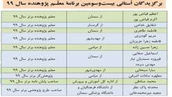 انتخاب طرح پژوهشی  مشترک مرکز تحقیقات عوامل اجتماعی موثر بر سلامت به عنوان طرح تحقیقاتی برتر بیست و سومین برنامه معلم پژوهنده سال 99 استان سمنان